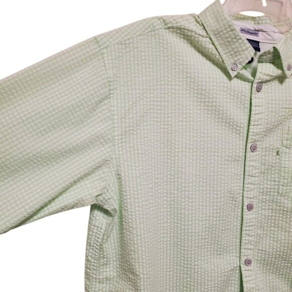 Columbia Searsucker Button Down Long Sleeve Shirt PFG Regular - Picture 7 of 10